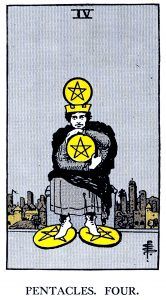4 Pentacle Tarot card