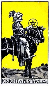 knight Pentacle Tarot card
