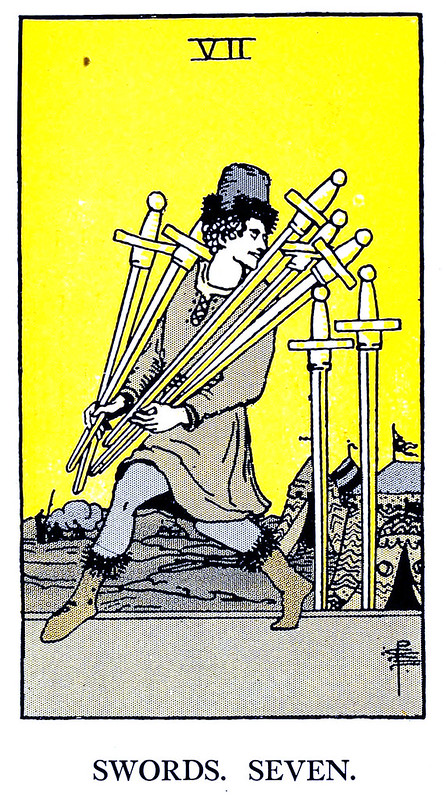Seven Of Swords Tarot Card Meaning In Tarot Cards Meaning Hidden 