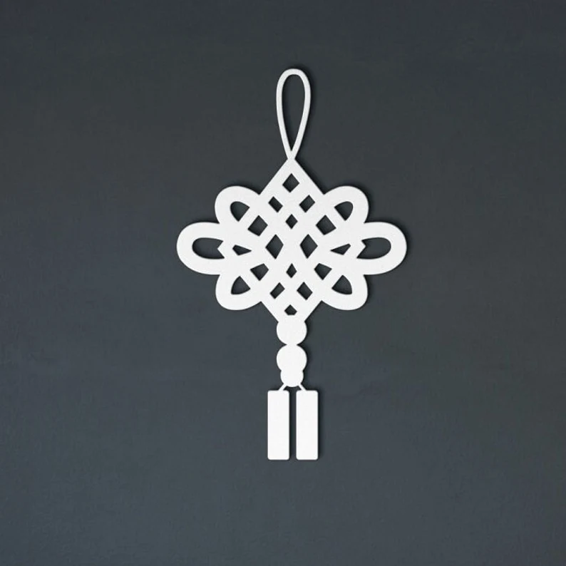 Elevate Your Space: The Magical World of Crystal Home Decor 21 Chinese Metal Wall Art, Chinese Knot Wall Hanging, Chinese New Year Luck Blessing Charm Asian Symbol Wall Art, Feng Shui Wall Decor